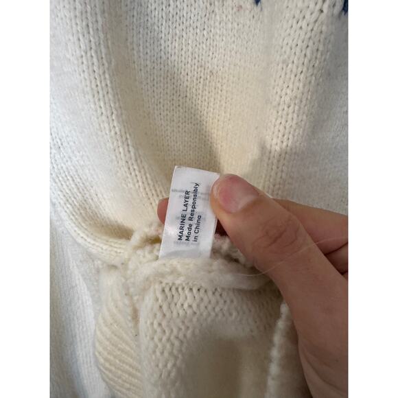 Marine Layer Archive Alpine Fair Isle Sweater in Rainbow Size XL - Picture 6 of 7